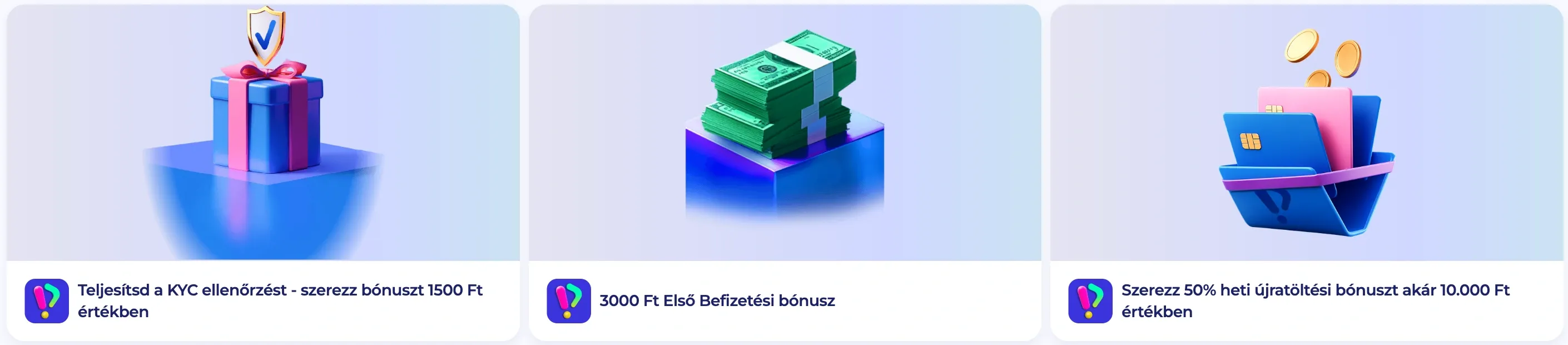 Exkluzív PlayID bónuszok: 1500 Ft KYC jutalom és 3000 Ft első befizetési bónusz