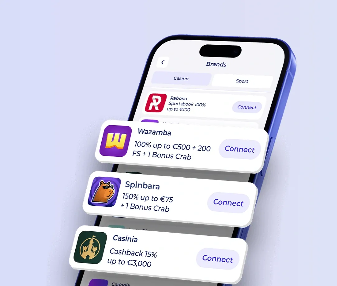 PlayID Mobile App mit Brand-Verknüpfungen für Wazamba, Spinbara и Casinia Casino Angebote, Casino и Sport Reiter.