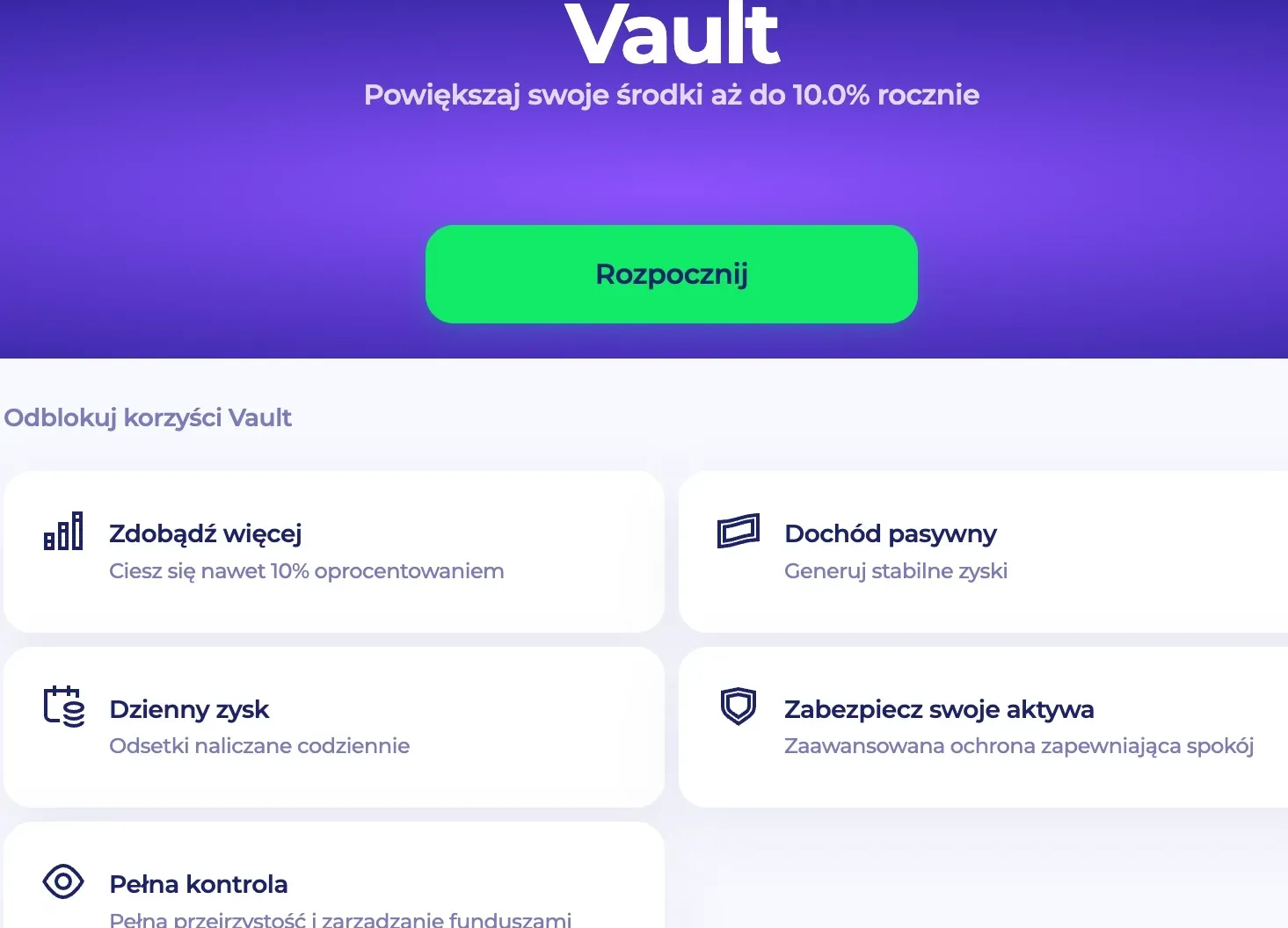 Funkcja Vault w systemie PlayID gwarantująca pasywny zysk dla graczy